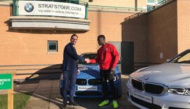 Shaking hands with member of Doncaster Knights RFC.