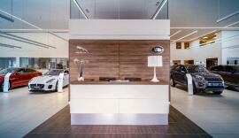 Jaguar Land Rover new showroom interiors.