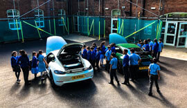 White Porsche in Blackburn.