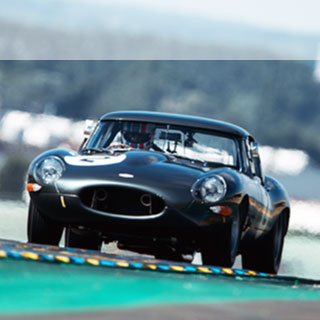 Jaguar Lightweight E-Type at Le Mans.
