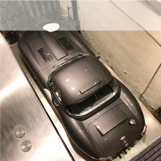 Jaguar Lightweight E-Type on Berkeley Street.